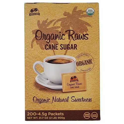 マウイ タービナード シュガー、1.98 ポンド - 1 パックあたり 200 -- 1 ケースあたり 2 パック。 Suga..