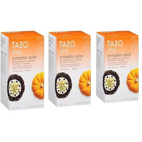 タゾ チャイティー パンプキンスパイス 60袋 (3パック) Tazo Chai Tea Pumpkin Spice 60 Bags (3 Pack)