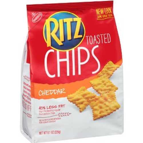リッツトーストチップス - チェダー - (4個入り) Ritz Toasted Chips - Cheddar - (pack of 4)