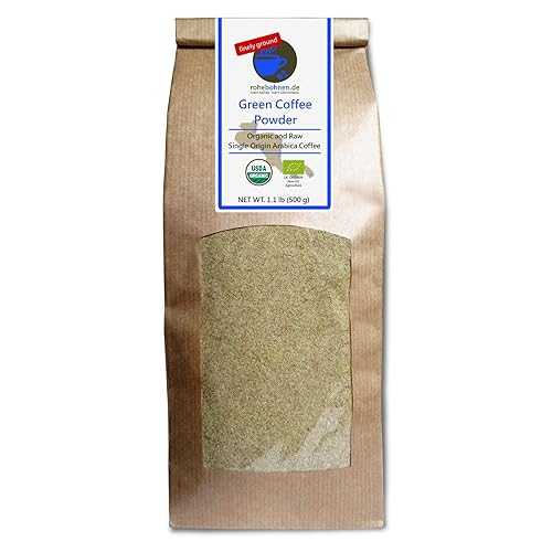 Green Coffee Powder organic, 100% pure and natural (finely ground, 500g) - GMP certified Rohebohnen Green Coffee Powder organic, 100% pure and natural (finely ground, 500g) - GMP certified(4)