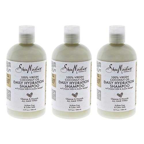 SheaMoisture Shea Moisture 100% Virgin Coconut Oil Shampoo 13 Ounce (Pack of 3)