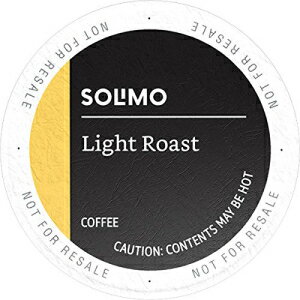Amazon ブランド - 100 カラット Solimo ライト ロースト コーヒー K カップ ポッド、モーニング ライト、2.0 K カップ ブリュワーに対応 Amazon Brand - 100 Ct. Solimo Light Roast Coffee K-Cup Pods, Morning Light, Compatible with 2