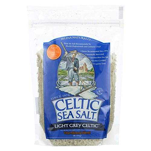 ライトグレーケルト粗海塩、1ポンド袋 Peiloh Light Grey Celtic coarse sea salt, 1 lb. bag