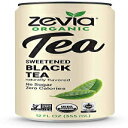 Zeviaオーガニック紅茶、12カウント、無糖の醸造アイスティー飲料、ステビアで自然に甘く、ゼロカロリー、人工甘味料なし Zevia Organic Black Tea, 12 Count, Sugar-Free Brewed Iced Tea Beverage, Naturally Sweetened with Stevia, Zero Calories,