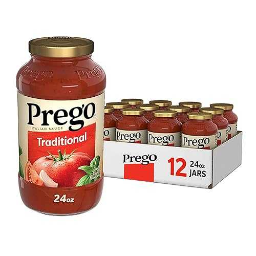 Prego Traditional Pasta Sauce, 24 Oz Jar (Case of 12)