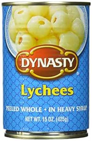 王朝ライチ シロップ入り、15オンス (6個パック) Dynasty Lychee with Syrup, 15 Ounce (Pack of 6)