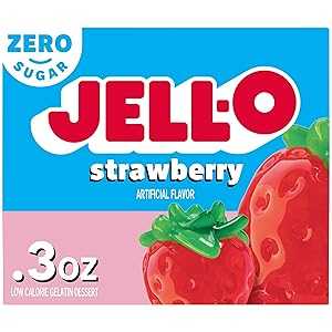 JELL-O Strawberry Sugar Free Gelatin Dessert Mix (0.3 oz Box)