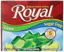 ロイヤル ライム ゼラチン デザート ミックス、砂糖不使用、炭水化物不使用 (12 - 0.32 オンスの箱) Royal Lime Gelatin Desse...