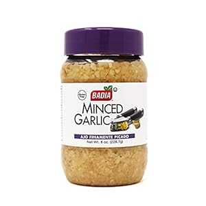 Badia みじん切りガーリック水煮、8オンス（12個パック） Badia Minced Garlic in Water, 8 Ounce (Pack of 12)