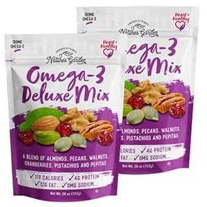 Nature's Garden Omega-3 Deluxe Mix Power Up Omega Deluxe Trail Mix, He...