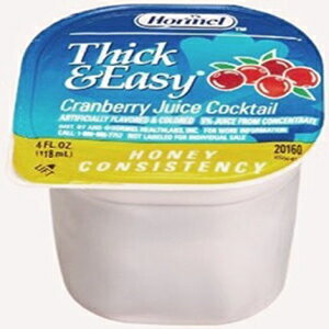 濃厚で簡単なクリア濃厚クランベリージュースカクテル、蜂蜜濃度、4オンス Thick & Easy Clear Thickened Cranberry Juice Cocktail, Honey Consistency, 4 Ounce