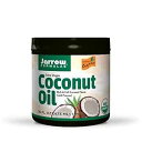 Jarrow Formulas Extra Virgin Organic Coconut Oil - 16 fl oz - Rich & Full Coconut Flavor - Unrefined & Cold-Pressed - Solvent Free - Ideal for Cooking & Baking - Approx. 32 Servings