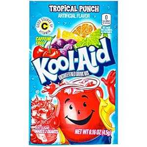 Kool-Aid Tropical Punch Flavored Unsweetened Caffeine Free Powdered Drink Mix (96 Packets)