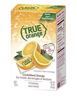 True Citrus True Orange Water Enhancer, 32 Pack / Orange Wedge Substitute / Zero Calorie Water F..