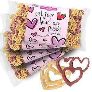 楽天GlomarketPastabilities Fun Shaped Pasta for Kids - Eat Your Heart Out Pasta - Valentines and Love Fun Theme, Non-GMO Natural Wheat Pasta, All-Natural, Kosher Certified, Made in the USA, （4 Pack, 14 Oz）