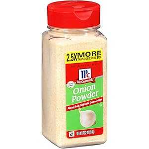 7.62オンス(1パック)、マコーミックオニオンパウダー、7.62オンス 7.62 Ounce (Pack of 1), McCormick Onion Powder, 7.62 oz
