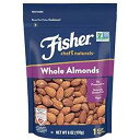 Fisher Chef's Naturals ホールアーモンド、6オンス、無塩、天然グルテンフリー、保存料不使用、非遺伝子組み換え、ケト、パレオ、ビーガン対応 Fisher Nuts Fisher Chef's Naturals Whole Almonds, 6 Ounces, Unsalted, Naturally Gluten Free, No