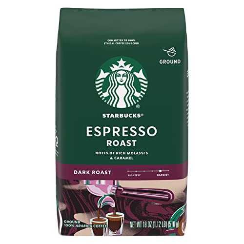 Starbucks Dark Roast Ground Coffee Espresso Roast 100% Arabica 1 bag (18 oz.)