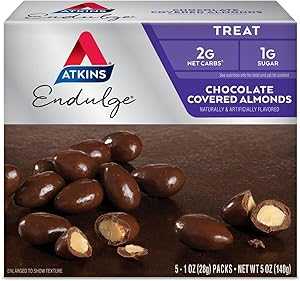 Atkins Endulge Treat Chocolate Covered Almonds. Rich & Crunchy. Keto-F...