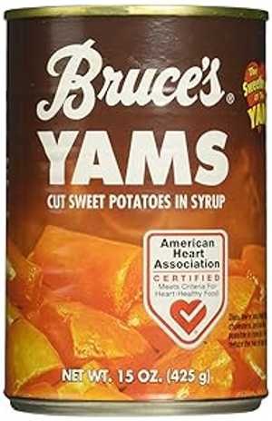 15オンス（6個パック）、ブルース、ヤムイモ、シロップ漬けカットサツマイモ、15オンス缶（6個パック）（下記の缶サイズをお選びください）（15オンス缶） Bruce's Yams 15 Ounce (Pack of 6), Bruce's, Yams, Cut Sweet Potatoes in Syrup, 15oz Ca