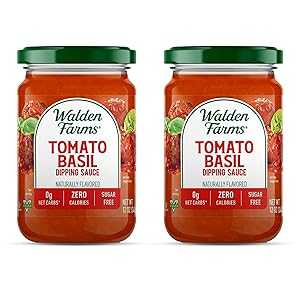 Walden Farms Tomato Basil Marinara Sauce 12 oz. Jar (Pack of 2) - Swee...