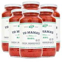 Yo Mama's Foods のケトトマトバジルパスタとスパゲッティソース - 6 個パック - 砂糖不使用、低炭水化物、低ナトリウム、ビーガン、グルテンフリー、パレオフレンドリー、丸ごとの非遺伝子組み換えトマトを使用 Yo Mama’s Foods Keto Tomato Basil Pasta