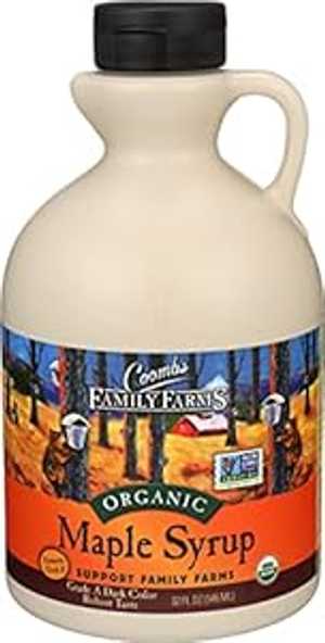Coombs Family Farms メープルシロップ、オーガニック、グレード A、濃い色、しっかりとした味わい、32 液量オンス Coombs Family Farms Maple Syrup, Organic, Grade A, Dark Color, Robust Taste, 32 Fl Oz