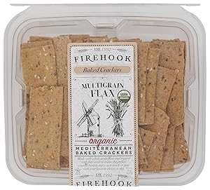 Firehook Baked Crackers Multigrain Flax Crackers, 8 Oz