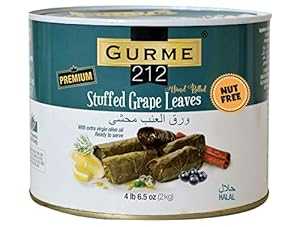 Gurme212 プレミアム 4.4 ポンド ブドウの葉の詰め物 (Dolmades) オリーブオイル付き GURME 212 Gurme2..