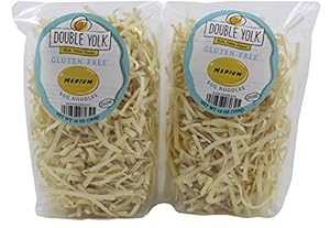 二卵黄グルテンフリー中卵麺、10オンス袋（2個パック） Double Yolk Gluten Free Medium Egg Noodles,1..