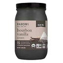 Paromi Bourbon Vanilla Organic Black Tea, Signature Jar, 15 Count (Pack of 6)
