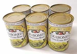 マーガレットホームズ、ミディアム味付けグリーンリマビーンズ、15オンス缶(6個パック) Margaret Holmes, Medium Seasoned Green Lima Beans, 15oz Can (Pack of 6)