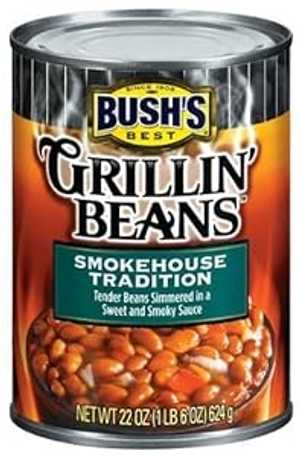 Bush's Best, Grillin' Beans, Smokehouse Tradition, 22oz Can (Pack of 6)