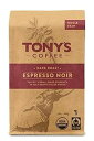 Tony's Coffee, Espresso Noir (12oz), Medium-Dark Roast Whole Bean Coffee, Organic and Fair Trade