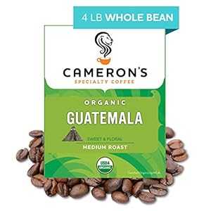 Cameron's Coffee Roasted Whole Bean Coffee, Organic Guatemala, 4 Pound