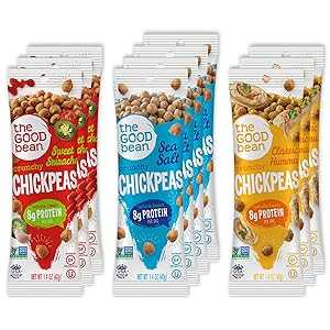 The Good Bean Crunchy Chickpeas - Variety Pack - (10 Pack) 1.4 oz Pack...