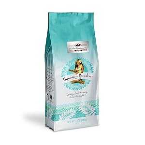Hawaiian Paradise Coffee Chocolate Macadamia Nut Ground Coffee 24oz Bag, 100% Arabica Beans, Pre..