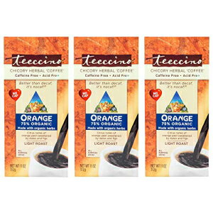 Teeccino   ϡХ ҡʡեե꡼ե꡼11  (3 ĥѥå) Teeccino Orange Chicory Herbal Coffee Alternative, Caffeine Free, Acid Free, 11 Ounce (Pa...