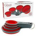 Good Cooking Collapsible Nesting Soft Silicone Measuring Cups- 4pc Cooking Set-E...
