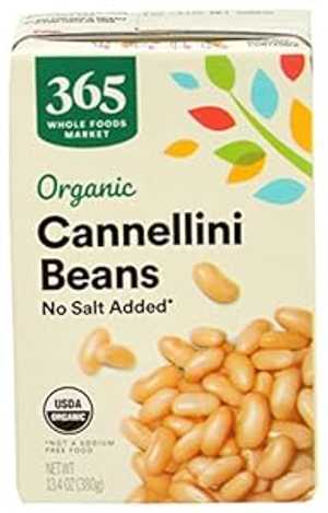 365 by Whole Foods Market、ビーンズ カネリーニ 食塩無添加、オーガニック、13.4 オンス 365 by Whole Foods Market, Beans Cannellini No Salt Added Organic, 13.4 Ounce