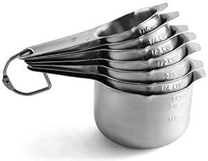 Spring Chef Stainless Steel Measuring Cups Set of 7 with Pour Spout, M...
