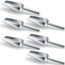 Mudder 6 Pack 6 Ounce Stainless Steel Ice Scoop Small Metal Candy Scoop Mini Ice Cube Scoop Little Sugar Scoop Cream Scoop for Home Kitchen Food Jars Coffee Beans Bar Buffet