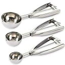 GUYWANG Slash prices for a clearance sale Cookie Scoop,Ice Cream Scoop,3 PCS Ice Cream Scoops Include Large-Medium-Small Size,Selected 18/8 Stainless Steel