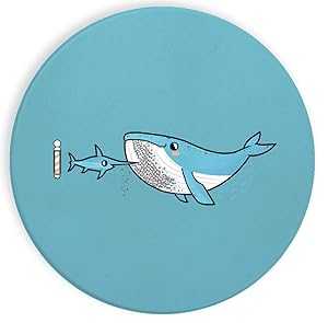 Hat Shark Ceramic Stone Coaster Coasters Set of Four - Randy Otter Barnacle Beard Whale at Sword..