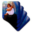 3dRose LLC エンジェルコースター ソフト 4枚セット 3dRose LLC Angel Coaster, Soft, Set of 4
