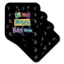 3dRose CST_18920_3 Wild Wacky Wonderful Woman Ceramic Tile Coasters (Set of 4)