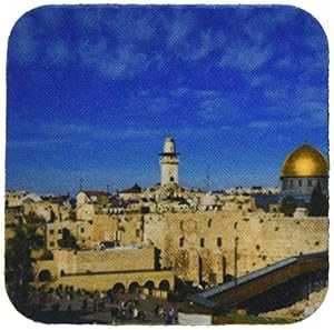 3dRose CST_72719_2 イスラエル、エルサレム、嘆きの壁、岩のドーム-AS14 APA0127-Aldo Pavan-ソフト コースター、8 枚セット 3dRose CST_72719_2 Israel, Jerusalem, Western Wall and Dome of The Rock-AS14 APA0127-Aldo Pavan-Soft Coasters, Se