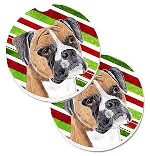 Caroline's Treasures SC9350CARC Boxer Candy Cane Holiday Christmas Set of 2 Cup ...