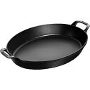 Staub Cast Iron 14.5-inch X 11.2-inch Oval Baking Dish - Matte Black, Made in France(3)