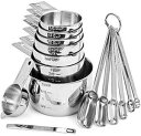 Hudson Essentials ステンレススチール計量カップとスプーンセット (15 個セット) Hudson Essentials Stainless S...